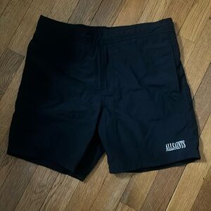 Men’s allsaints mid thigh black shorts